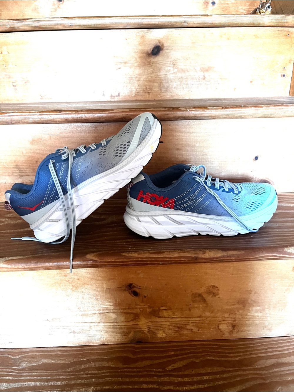 Hoka Women's Blue Gradient Athletic Running Shoes